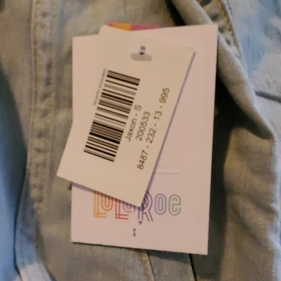 NWT SMALL LULAROE JAXON DENIM JACKET UNICORN - Picture 3 of 5